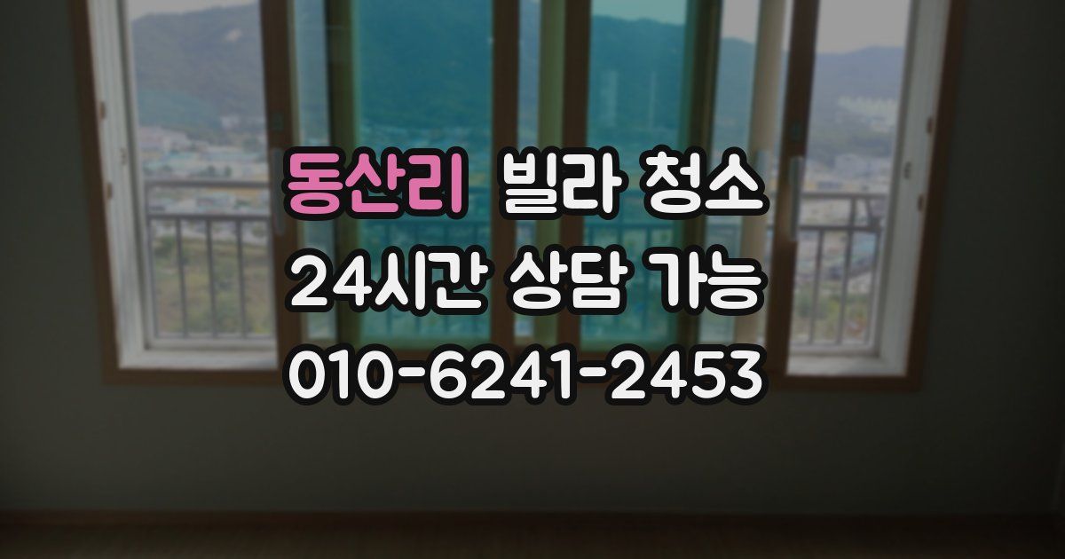 동산리 빌라 청소