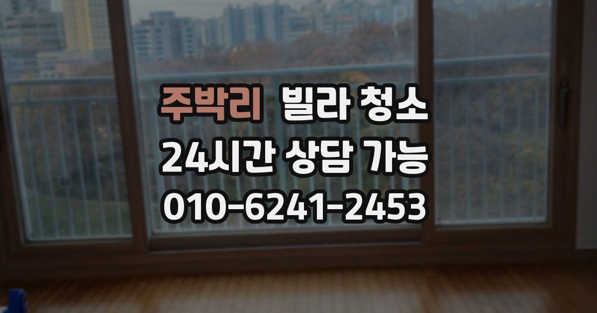 주박리 빌라 청소