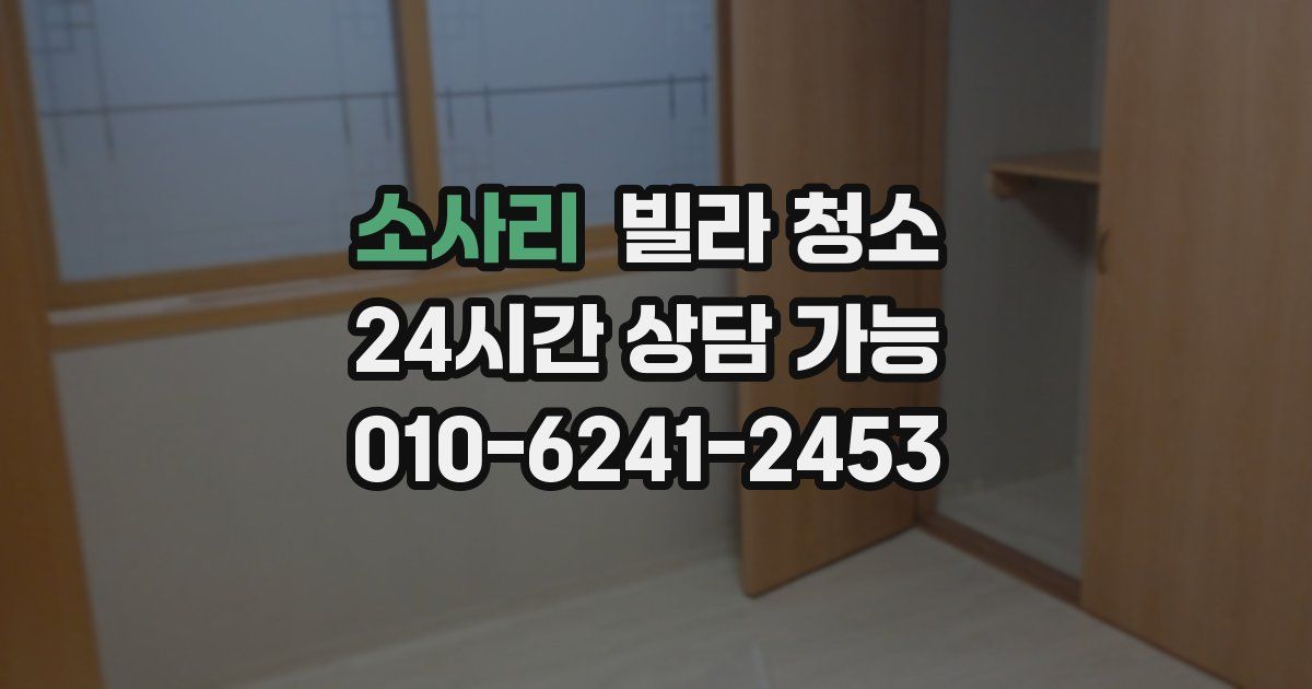 소사리 빌라 청소