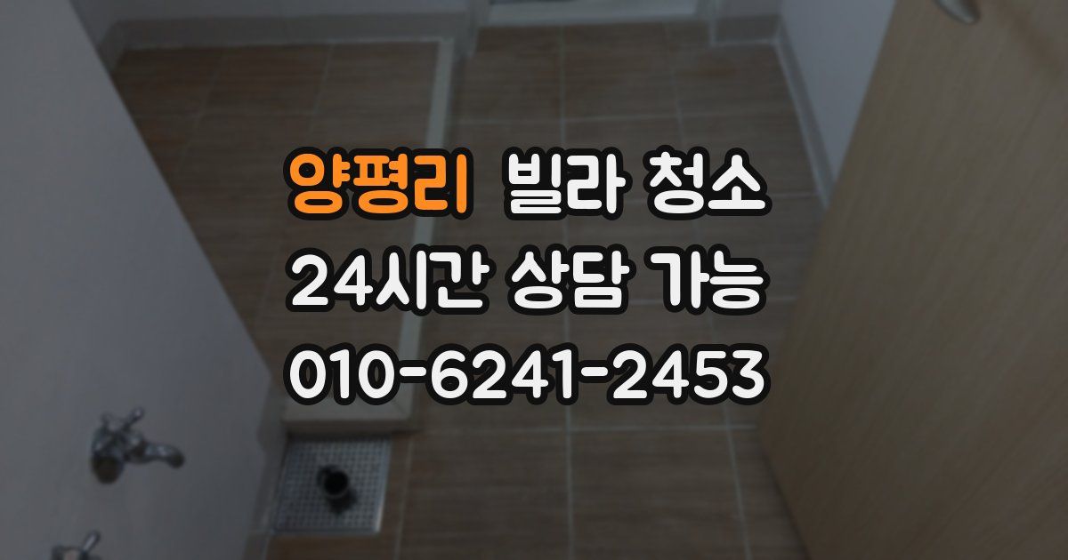 양평리 빌라 청소