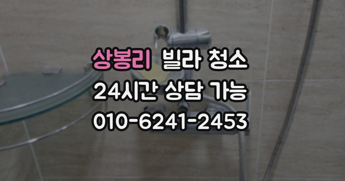 상봉리 빌라 청소