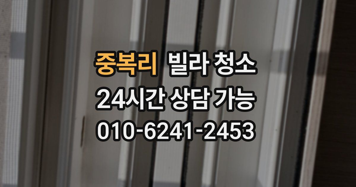 중복리 빌라 청소