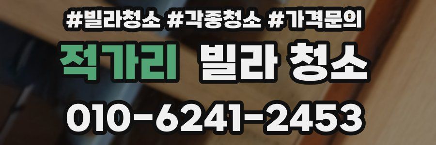 적가리 빌라 청소