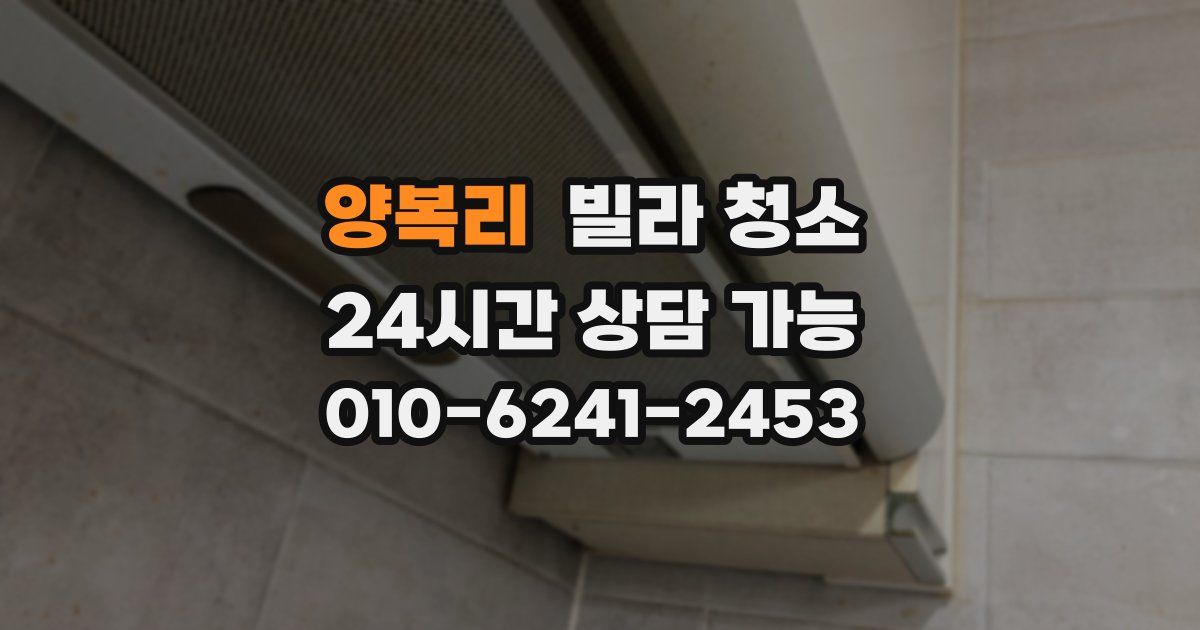 양복리 빌라 청소