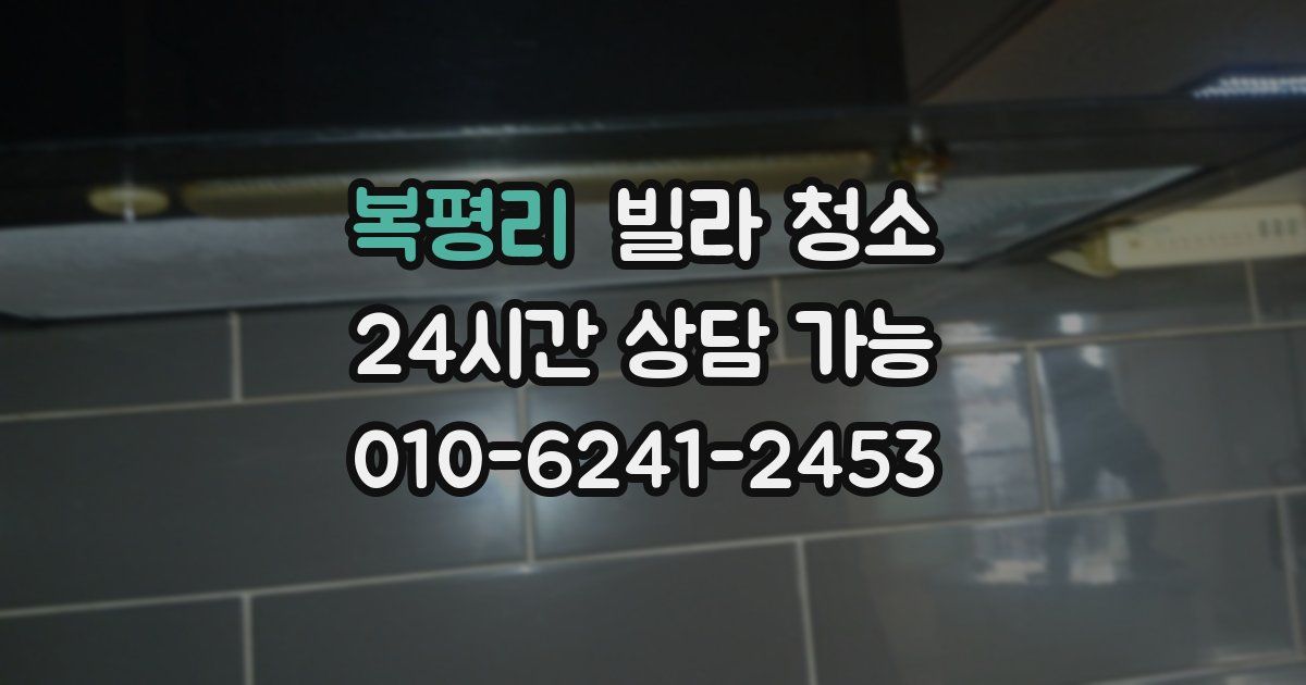 복평리 빌라 청소