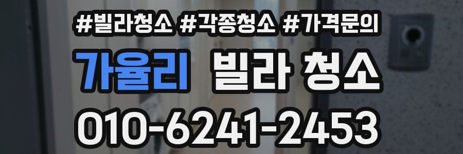 가율리 빌라 청소