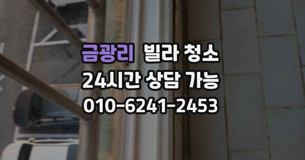 금광리 빌라 청소