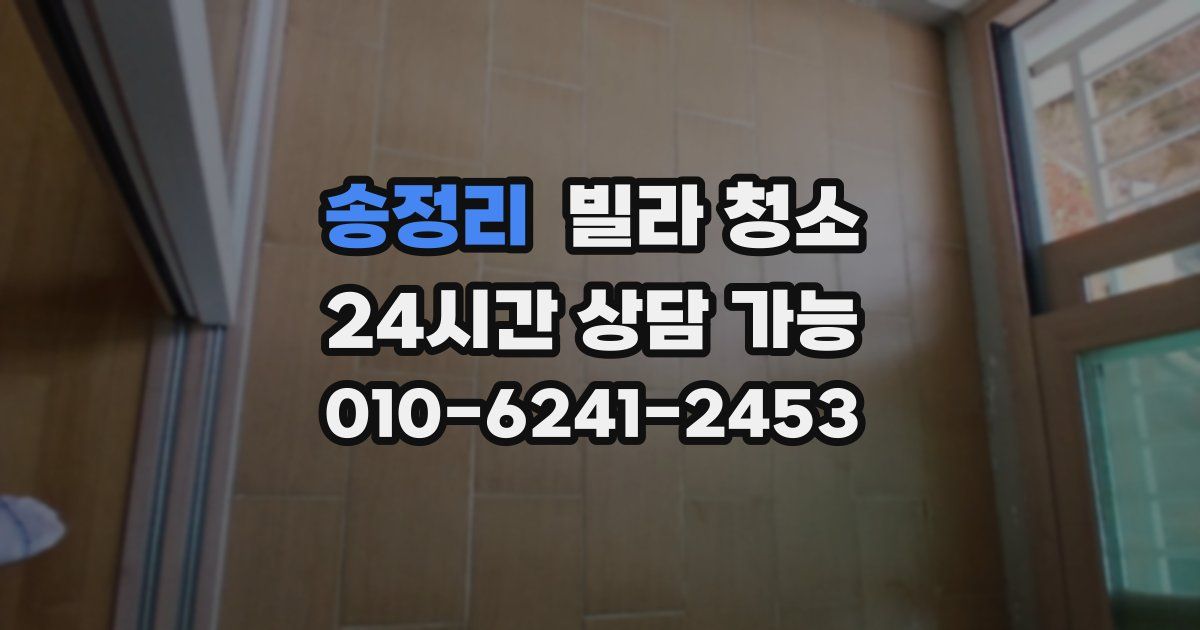 송정리 빌라 청소