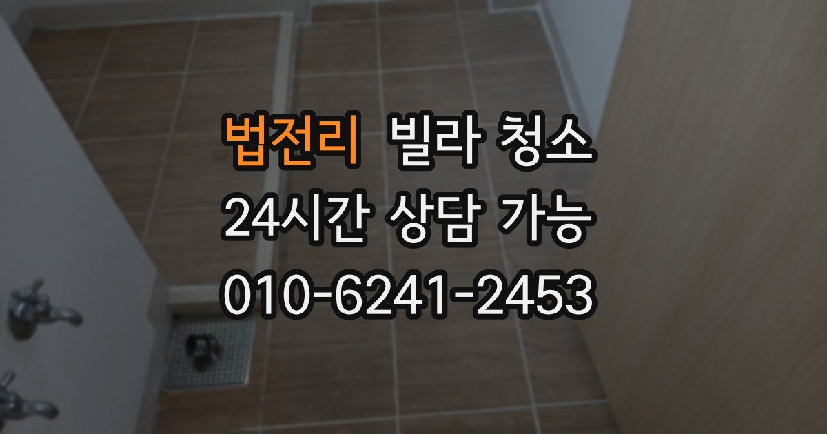 법전리 빌라 청소