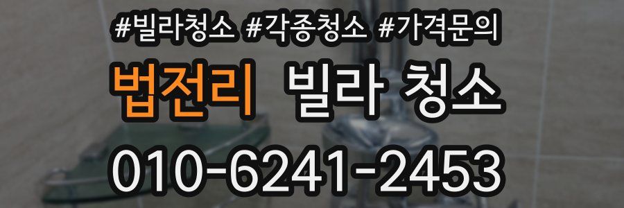 법전리 빌라 청소