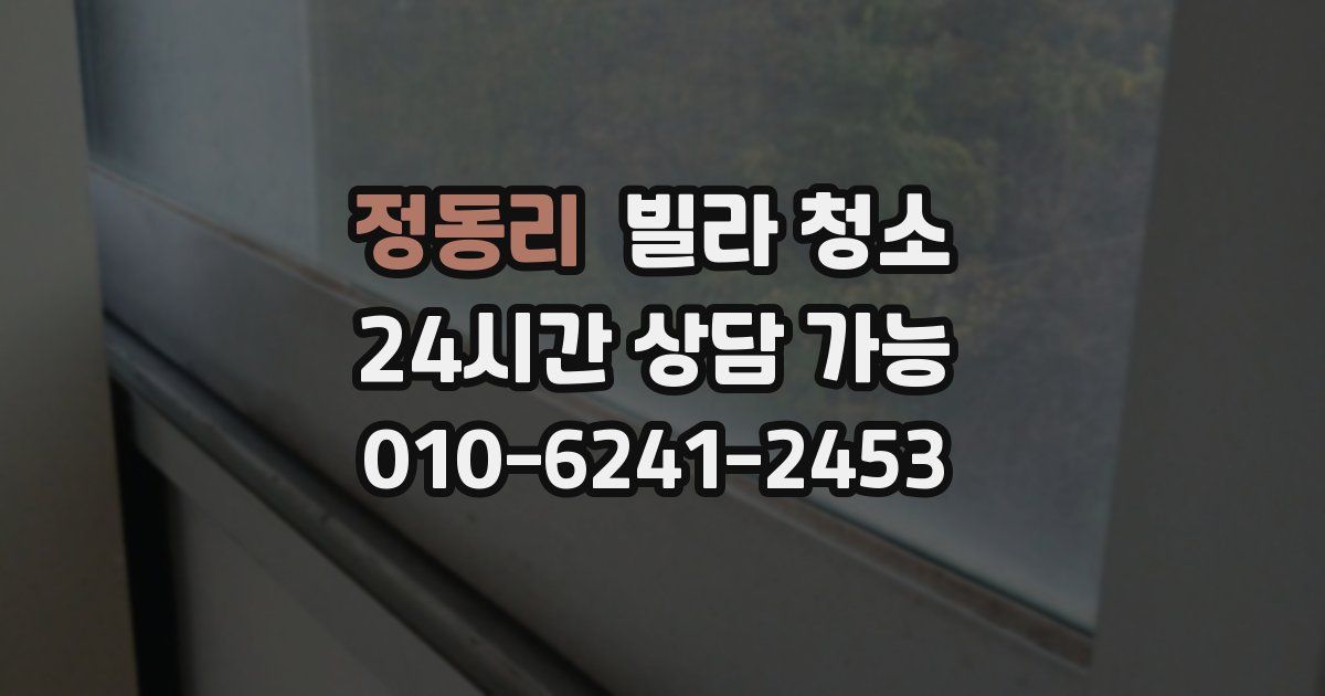 정동리 빌라 청소