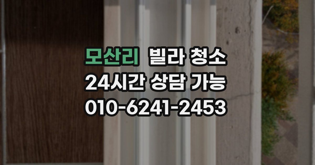 모산리 빌라 청소