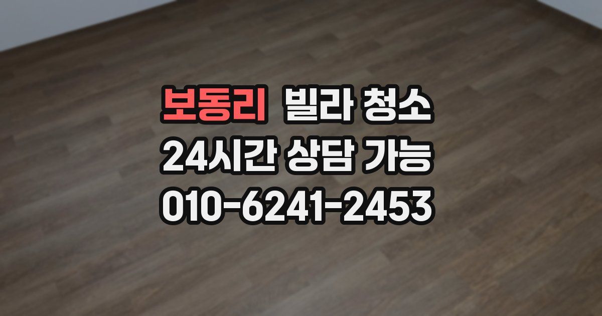 보동리 빌라 청소