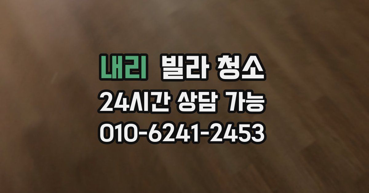 내리 빌라 청소