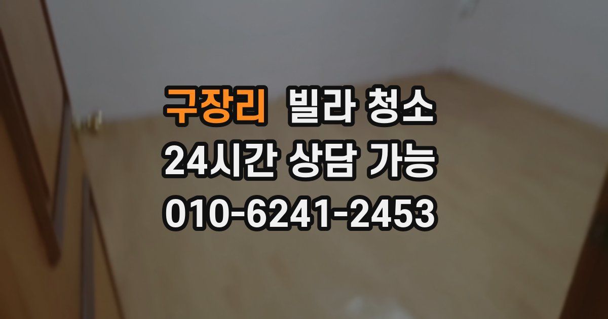 구장리 빌라 청소