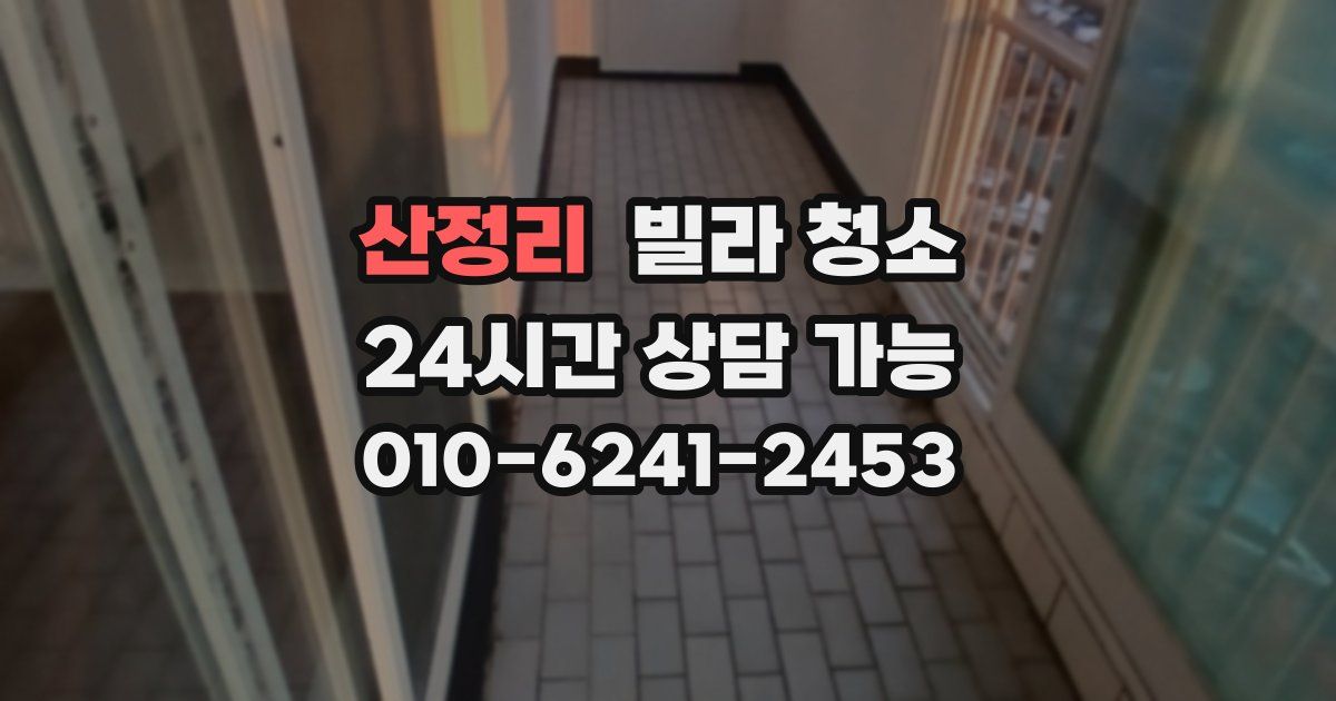 산정리 빌라 청소