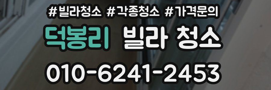 덕봉리 빌라 청소