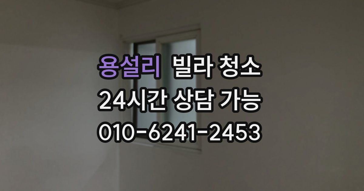 용설리 빌라 청소