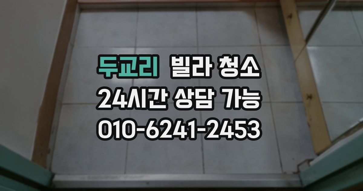 두교리 빌라 청소