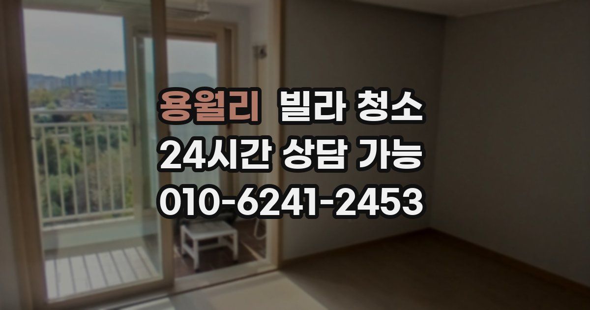 용월리 빌라 청소