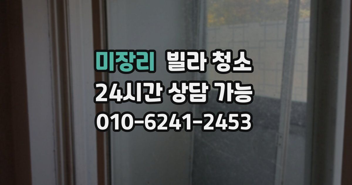 미장리 빌라 청소