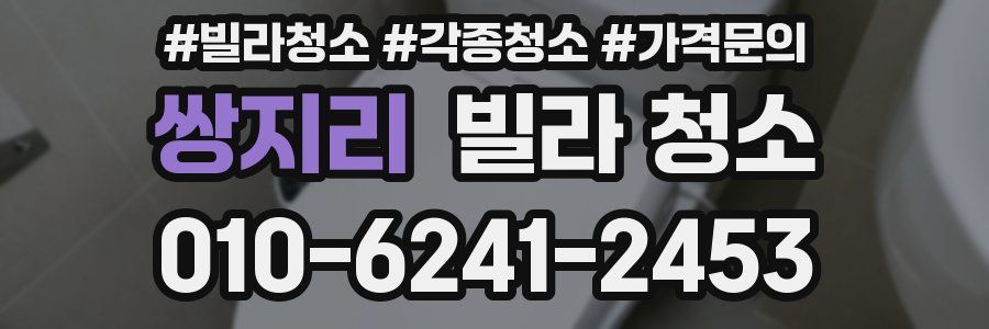 쌍지리 빌라 청소