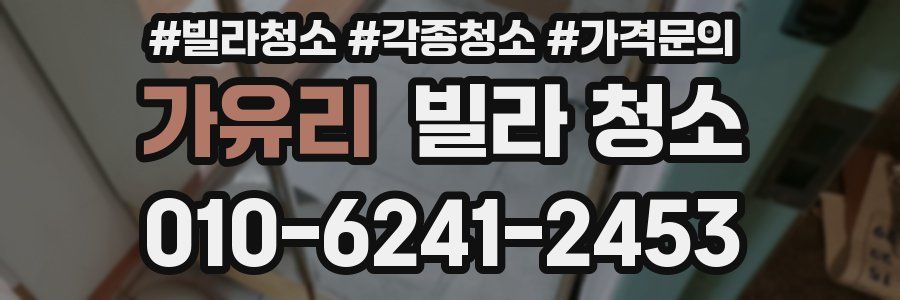 가유리 빌라 청소