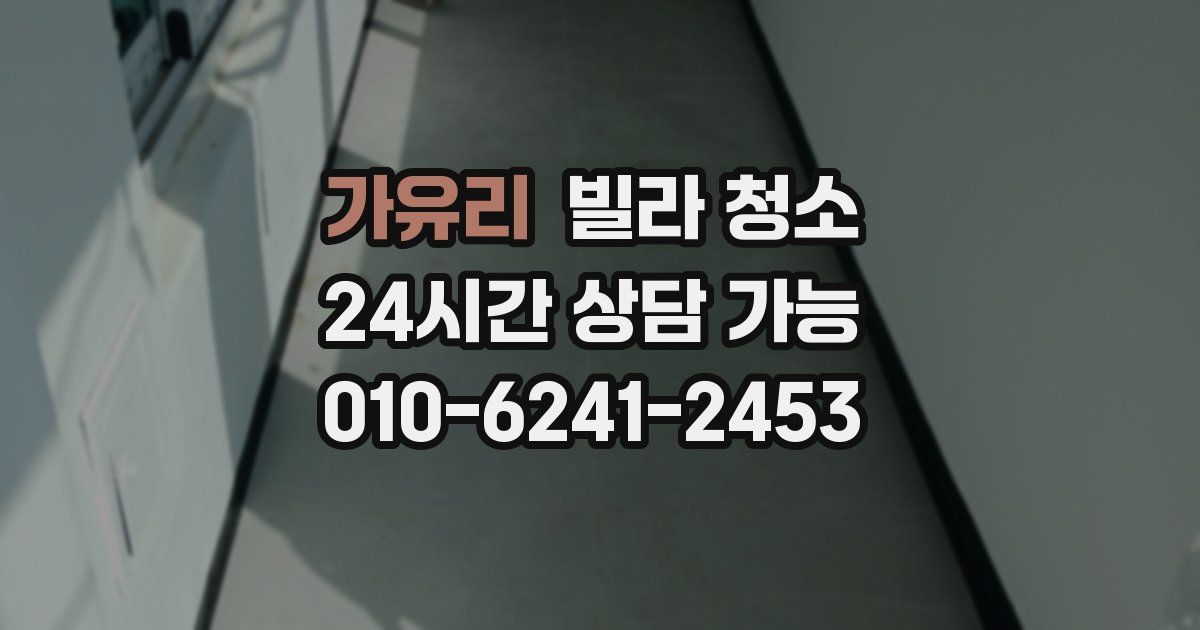 가유리 빌라 청소