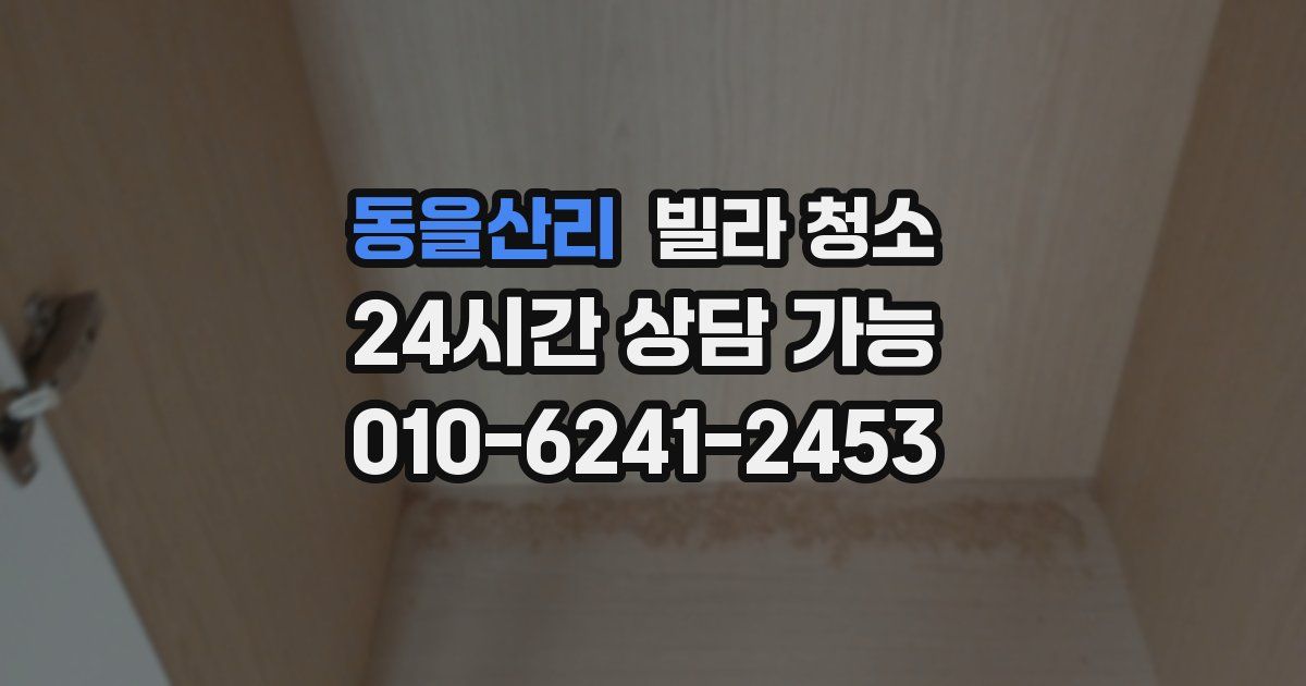 동을산리 빌라 청소