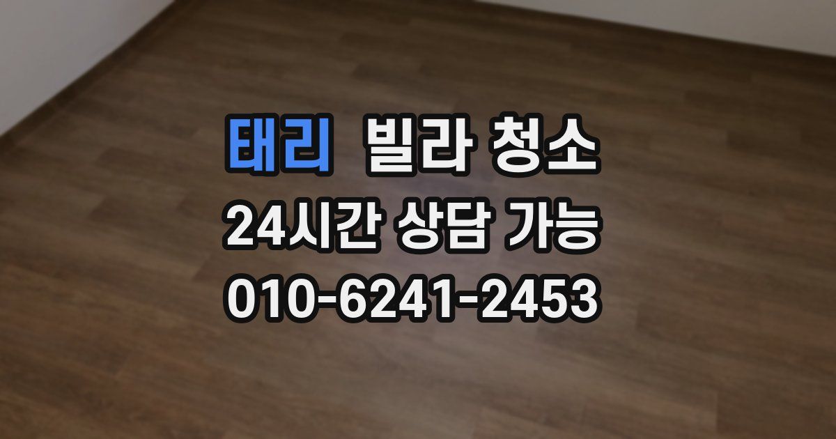 태리 빌라 청소