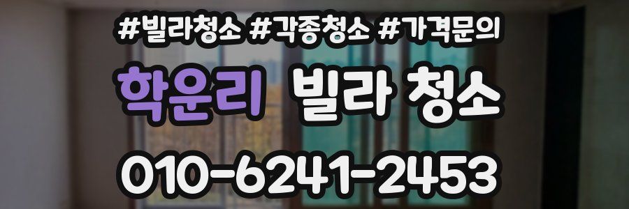 학운리 빌라 청소