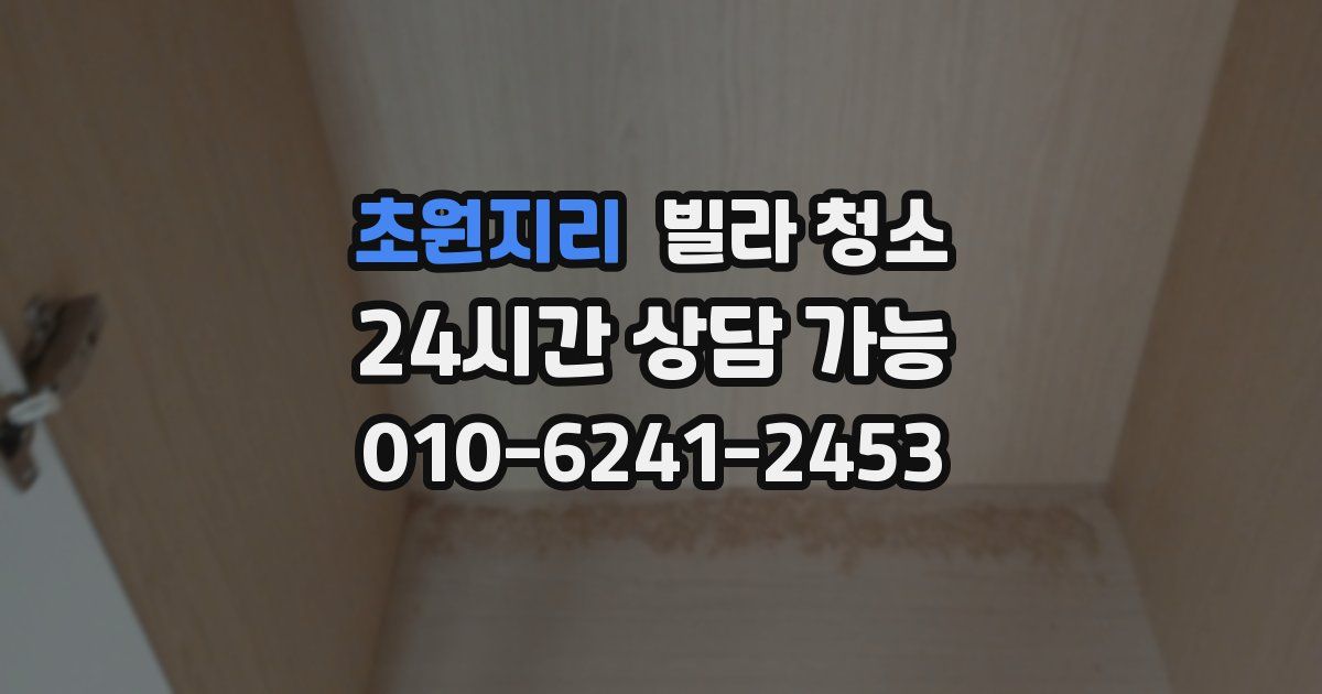 초원지리 빌라 청소