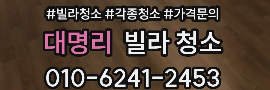 대명리 빌라 청소