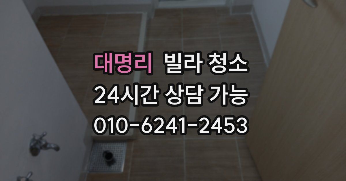 대명리 빌라 청소