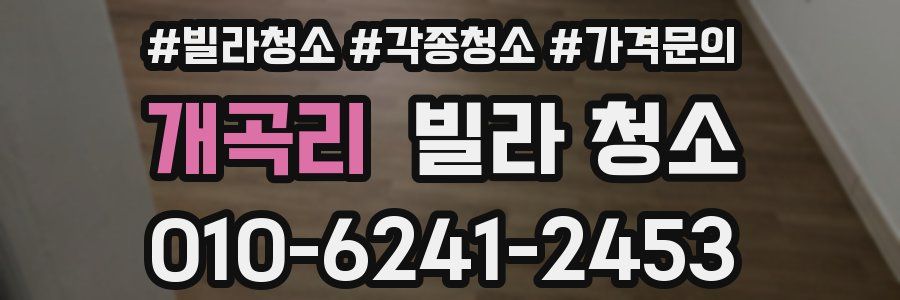 개곡리 빌라 청소