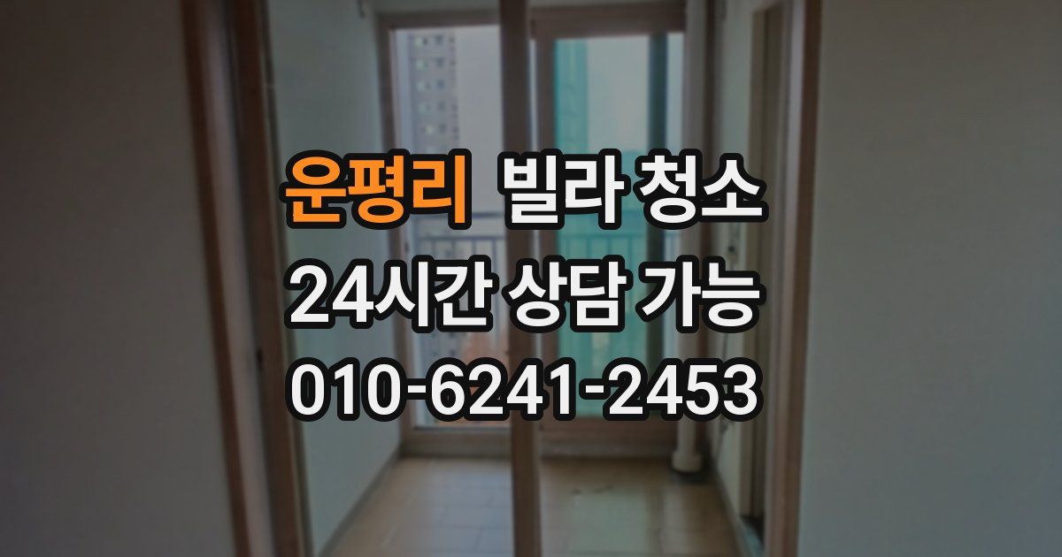 운평리 빌라 청소