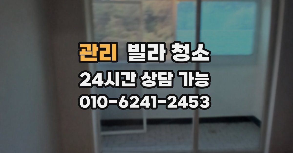 관리 빌라 청소