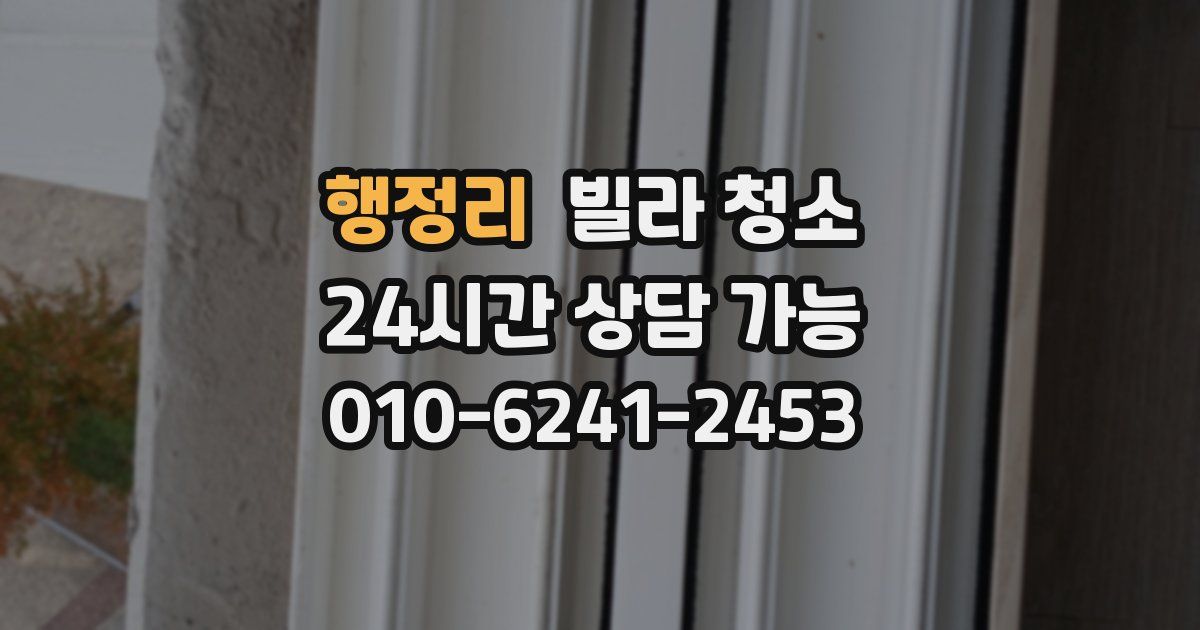 행정리 빌라 청소