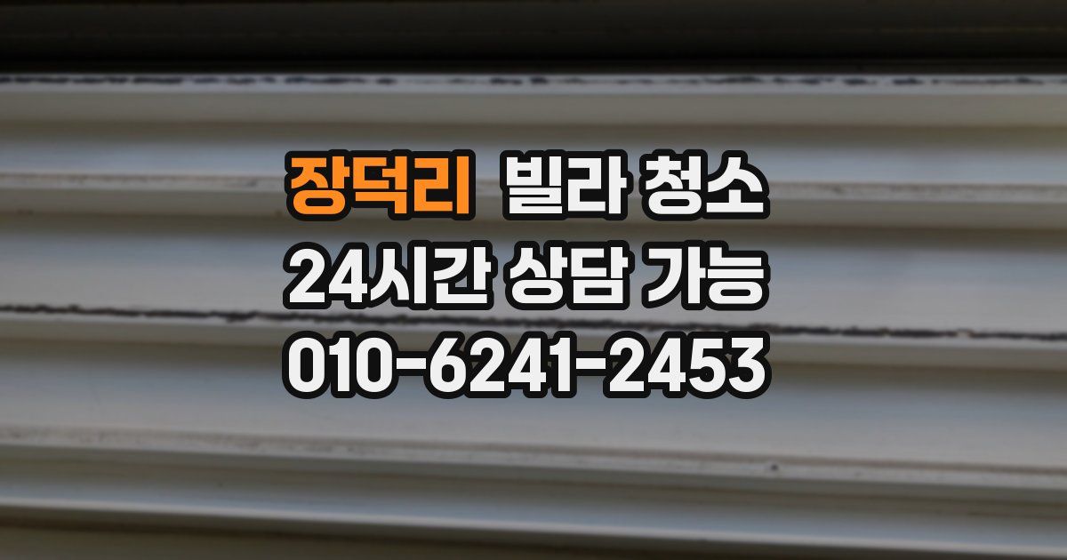 장덕리 빌라 청소