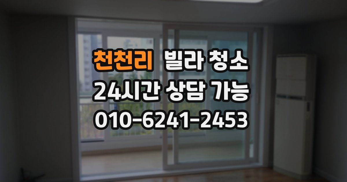 천천리 빌라 청소