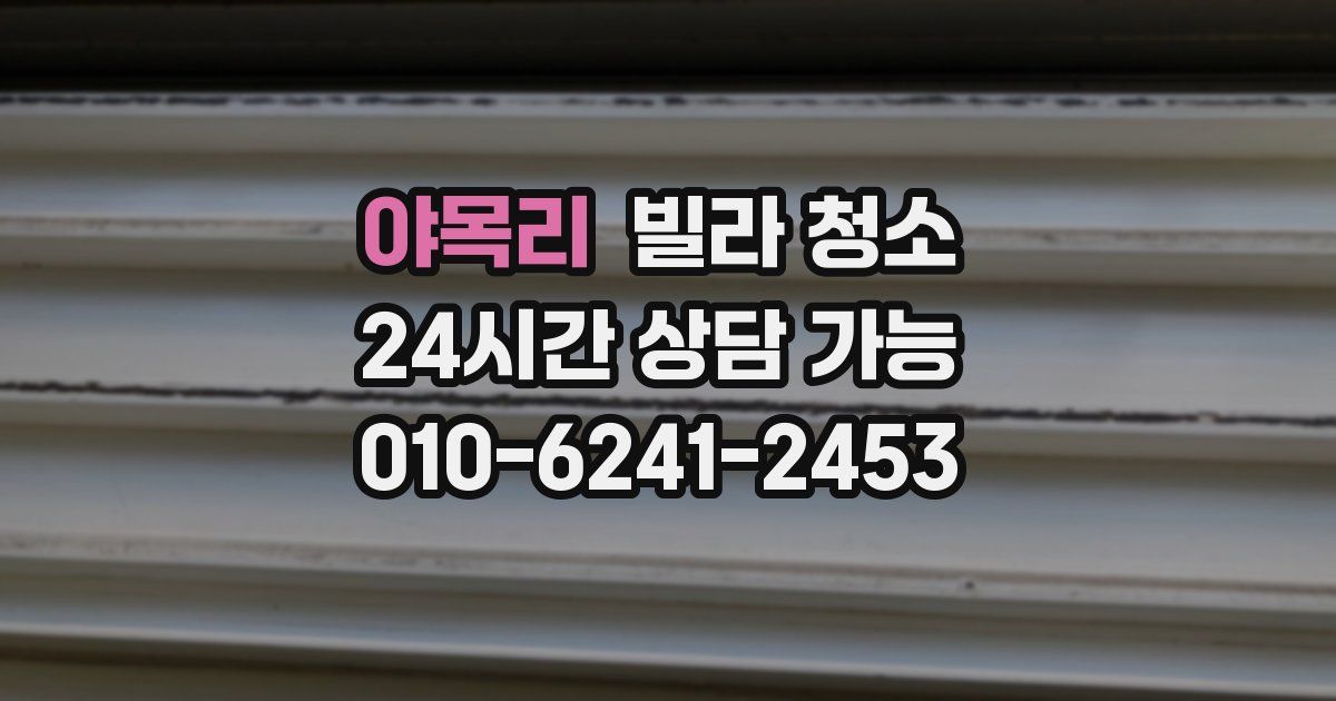 야목리 빌라 청소