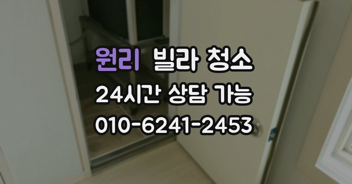 원리 빌라 청소