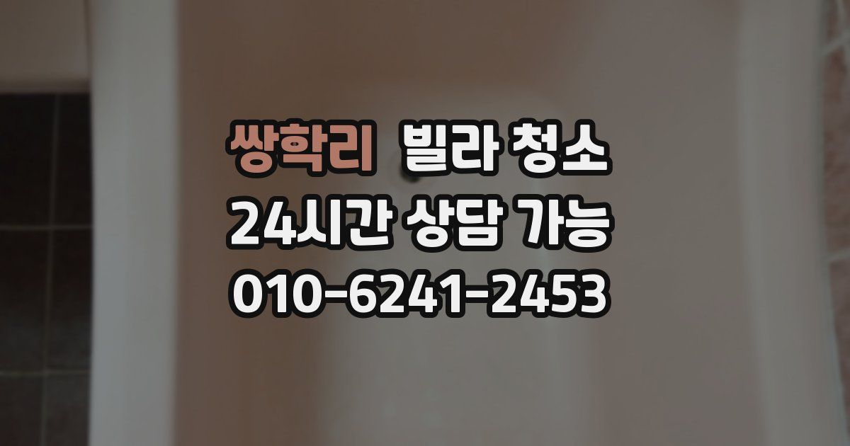 쌍학리 빌라 청소