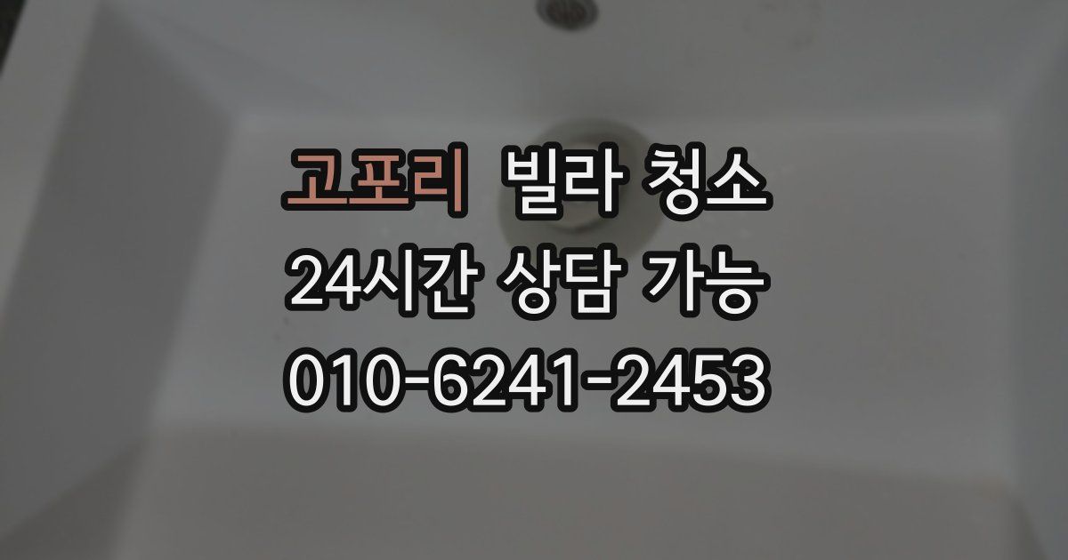 고포리 빌라 청소