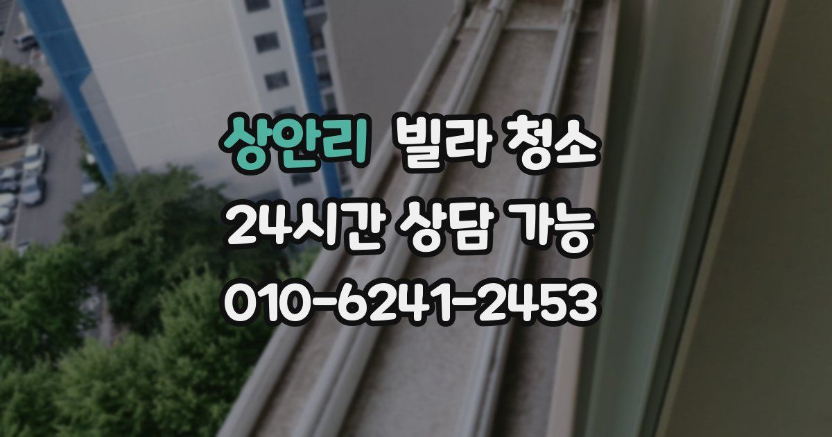 상안리 빌라 청소