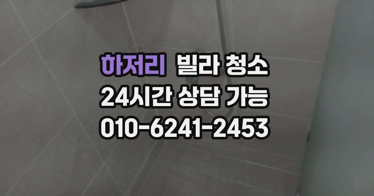 하저리 빌라 청소