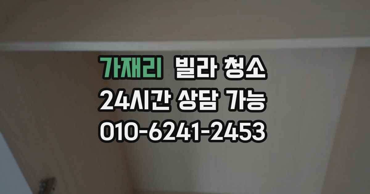 가재리 빌라 청소