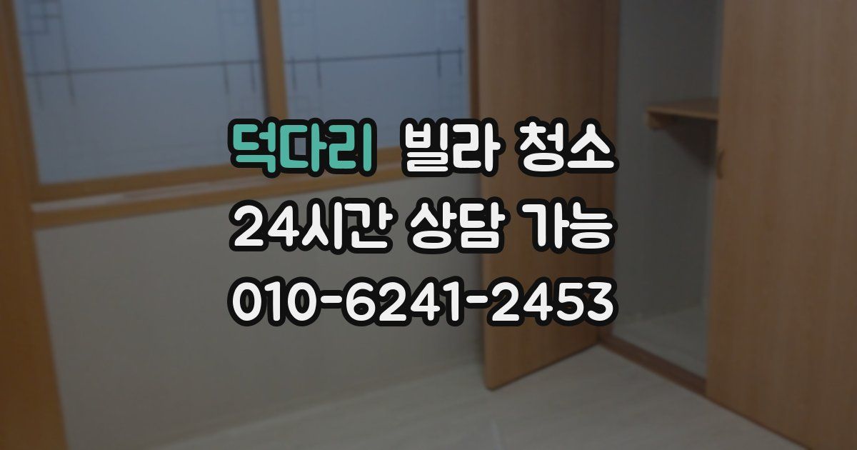 덕다리 빌라 청소