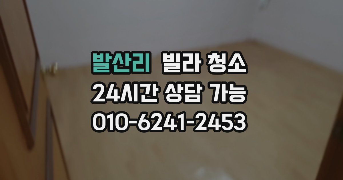 발산리 빌라 청소