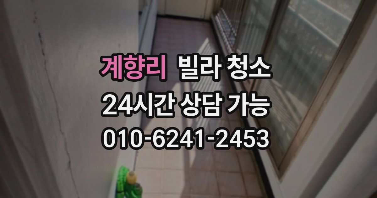 계향리 빌라 청소